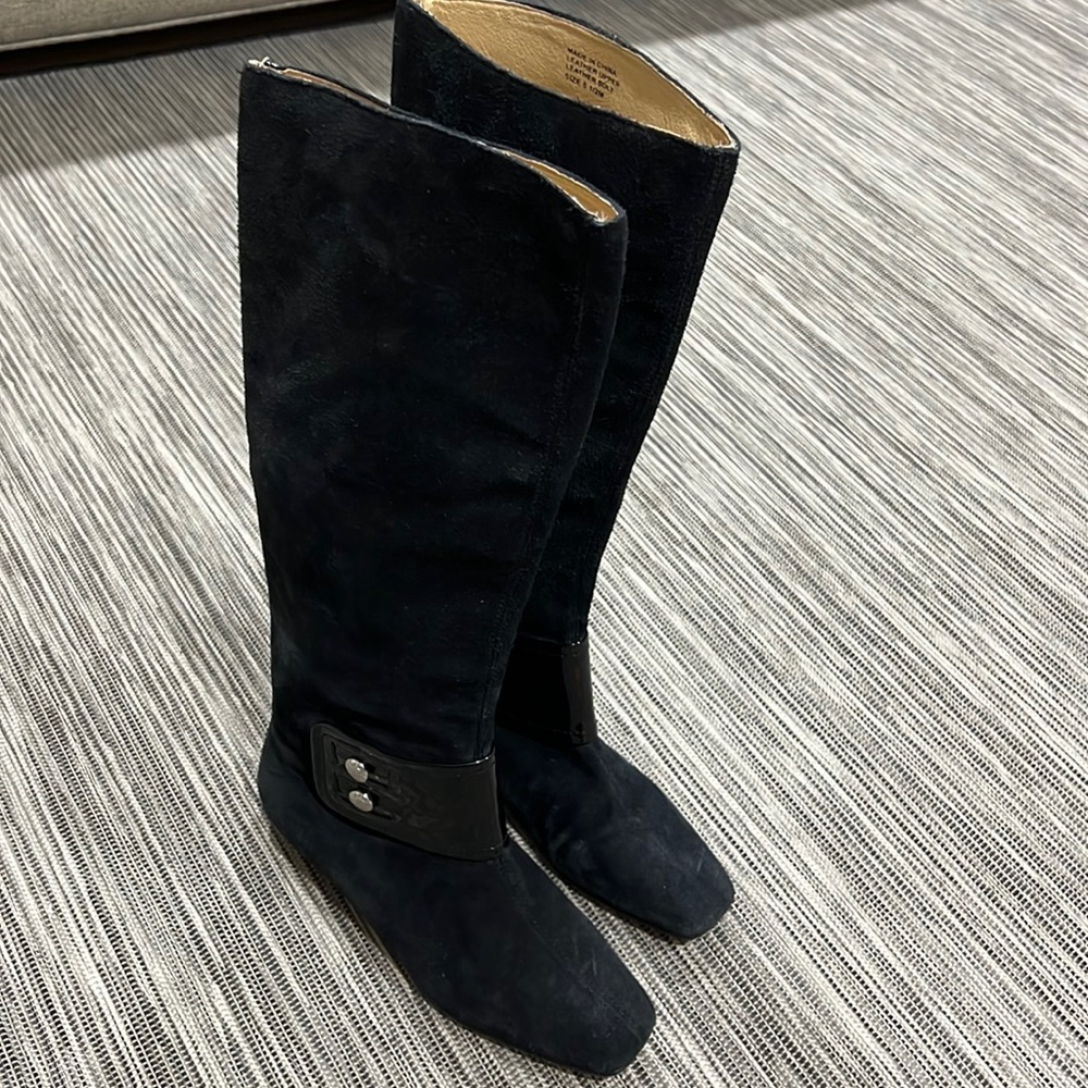 NEW MICHAEL KORS black suede boots leather upper leather sole size 5 1/2 M